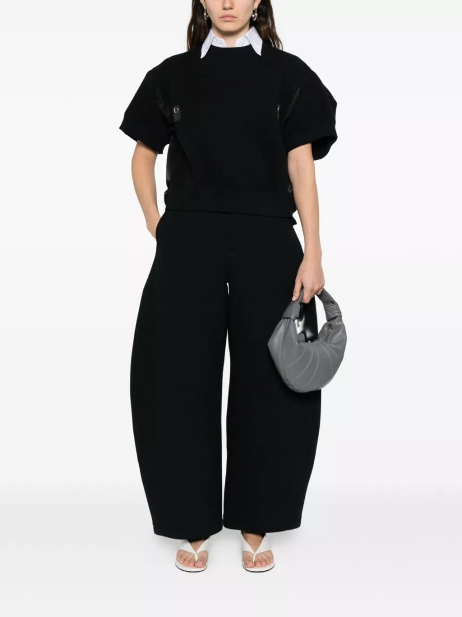 Sacai Top in cotone e nylon, view 3