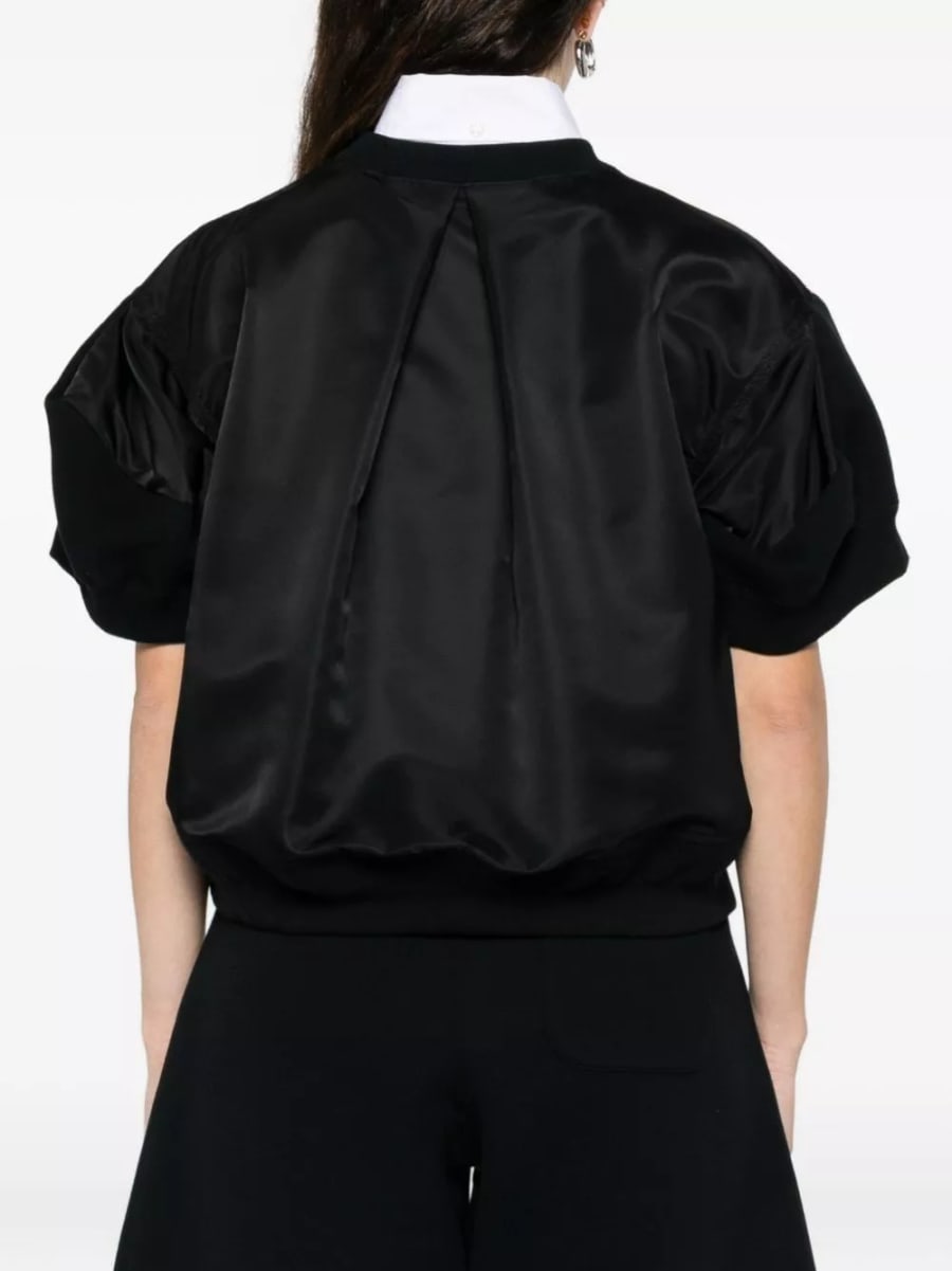 Sacai Top in cotone e nylon, view 4