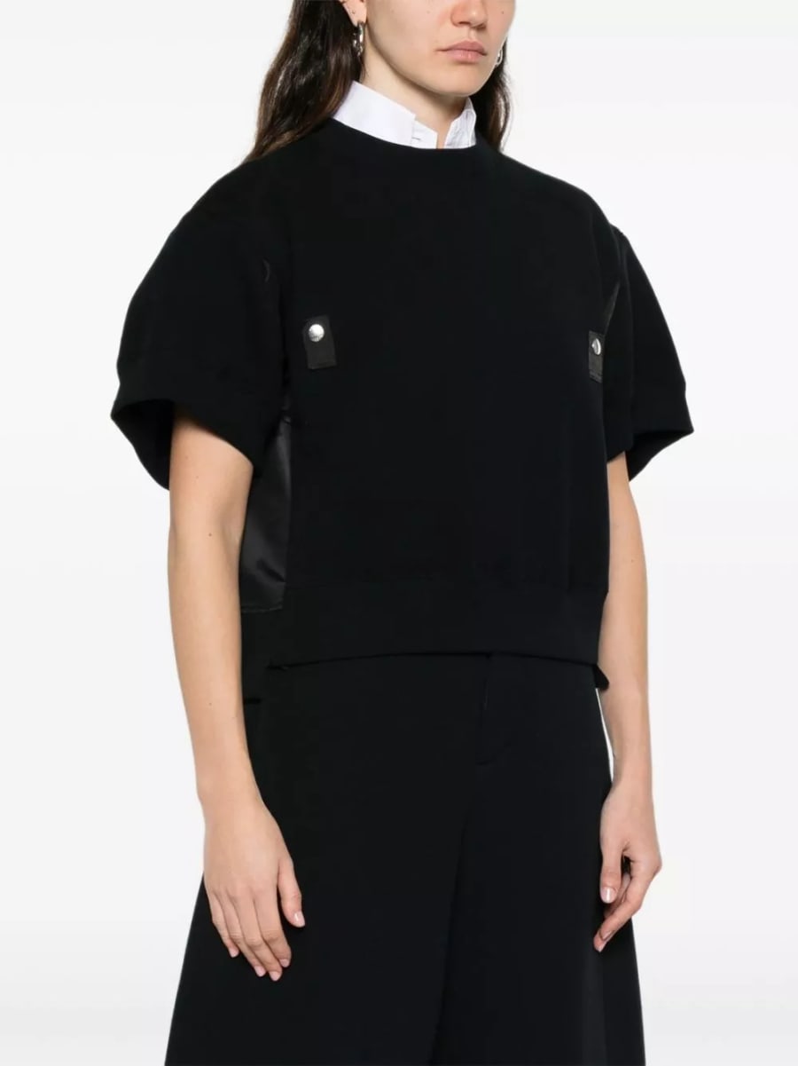 Sacai Top in cotone e nylon, view 5
