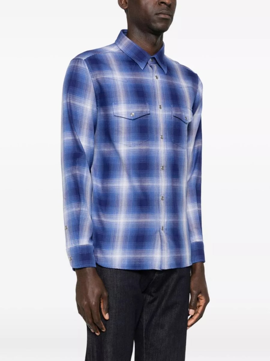 Tom Ford Camicia a quadri in cotone, view 5