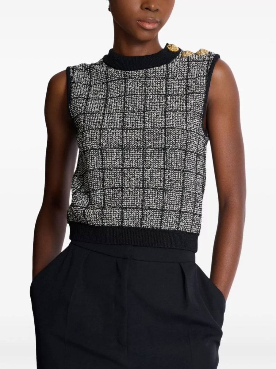 Balmain Top in tweed, view 3