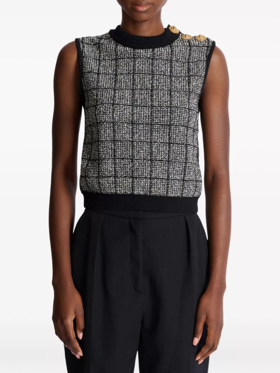 Balmain Top in tweed, view 4