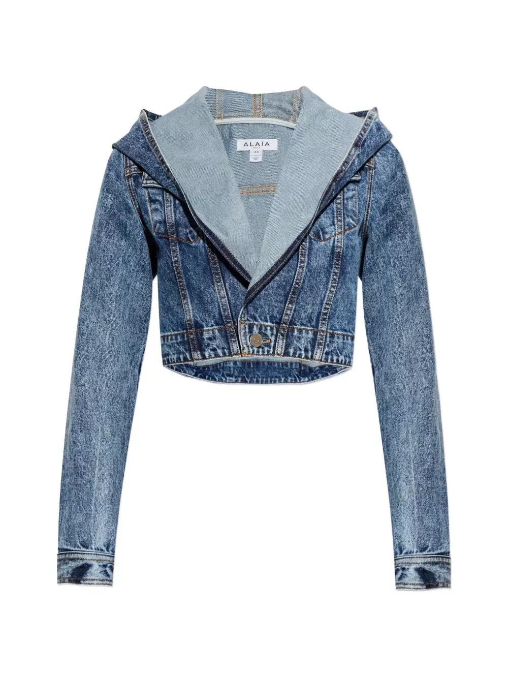 Alaïa Giacca in denim con cappuccio