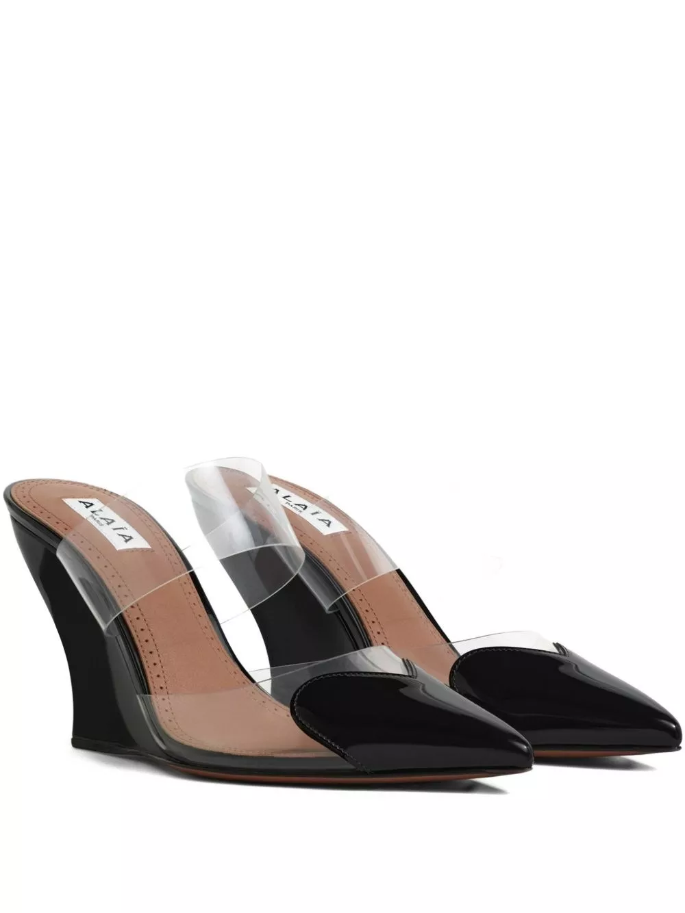 Alaïa Le Coeur wedge mules