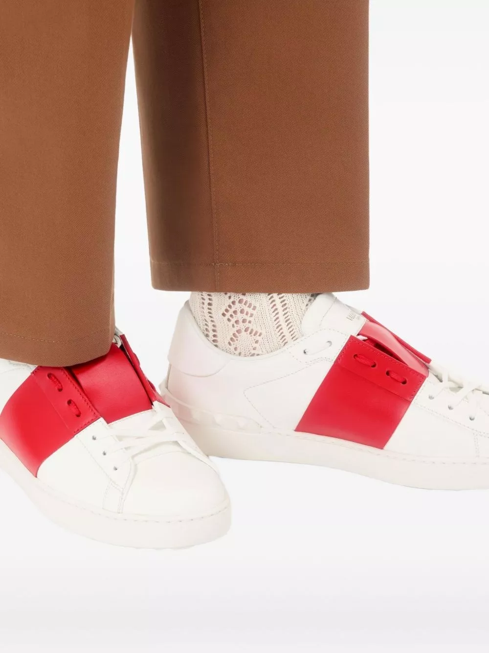 Valentino Garavani Sneakers in pelle aperta, view 2
