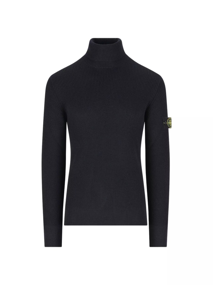 Stone Island Maglione a collo alto a coste