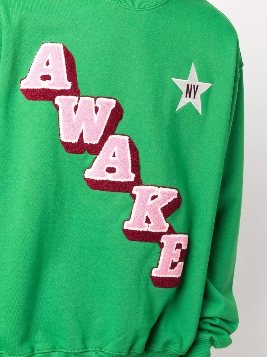 Awake ny Felpa con Collo Girocollo Script, view 3