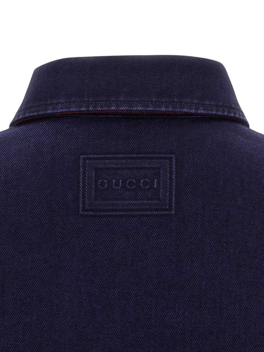 Gucci Camicia in cotone reversibile, view 5
