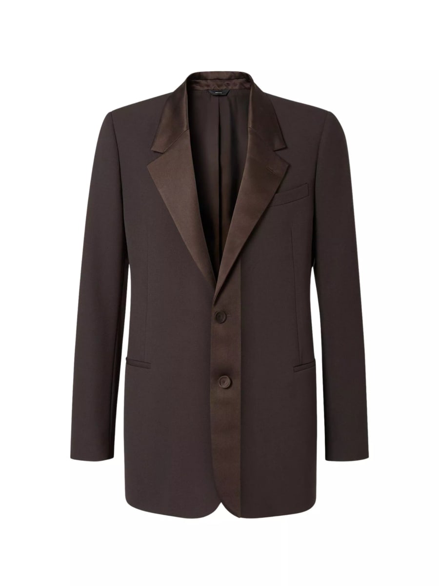 Fendi Blazer monopetto in crêpe di lana