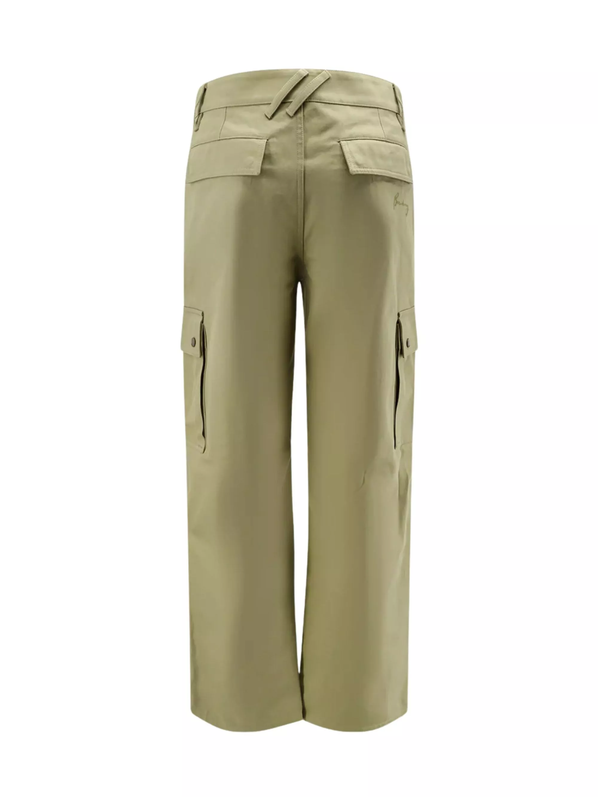 Burberry Pantaloni in cotone con ricamo del logo, view 2