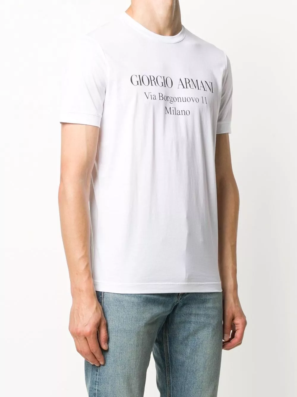Giorgio Armani T-shirt in cotone con logo, view 2