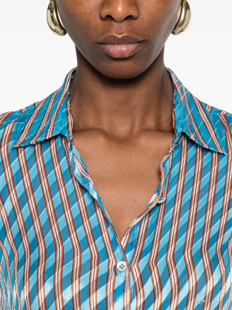 Dries Van Noten Camicia in misto seta Clavelly, view 3