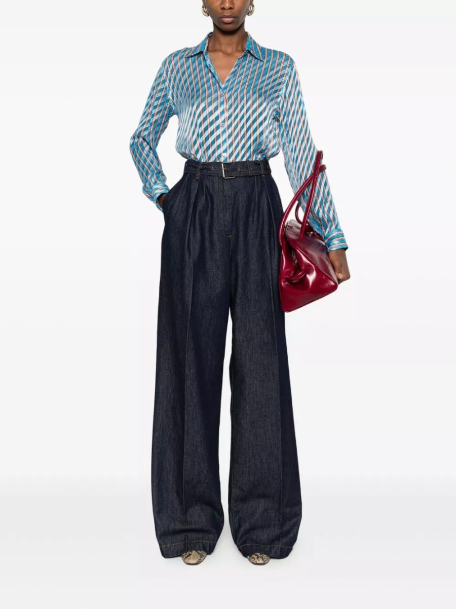 Dries Van Noten Camicia in misto seta Clavelly, view 4