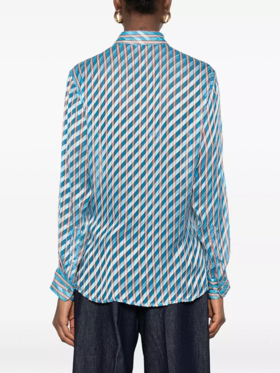Dries Van Noten Camicia in misto seta Clavelly, view 5