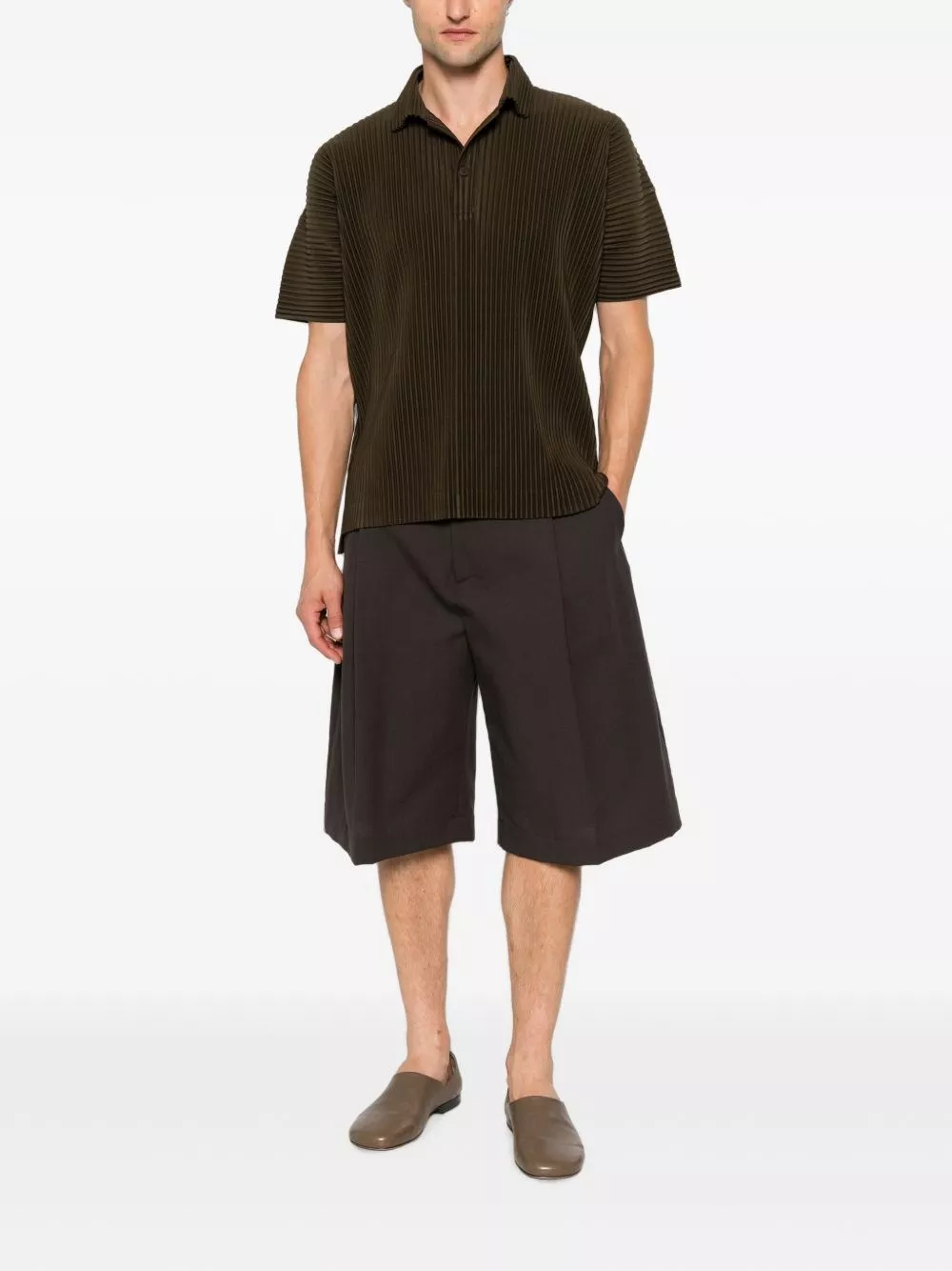 Homme plisse' issey miyake la polo plissettata, view 2