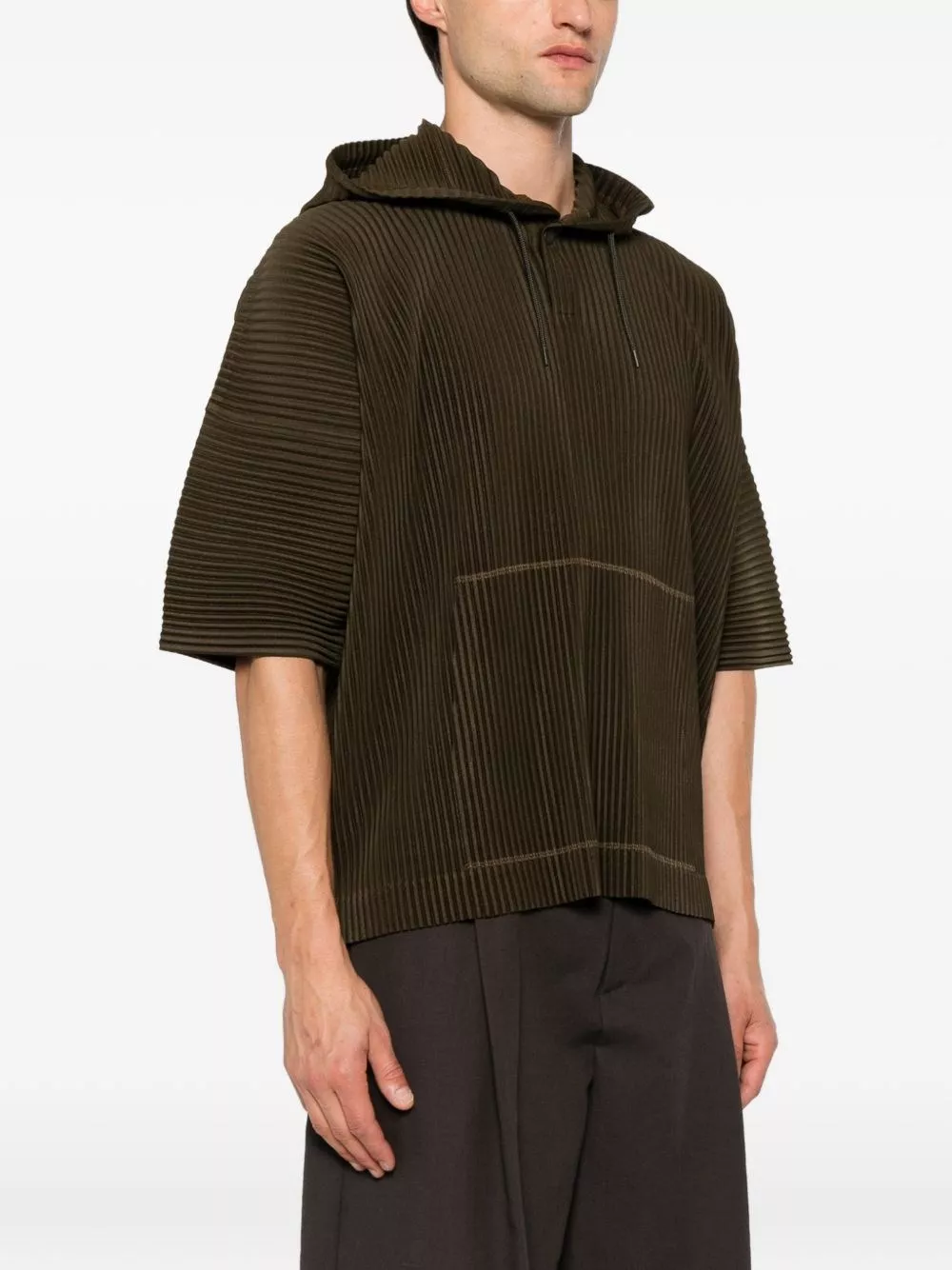 Homme plisse' issey miyake T-shirt con cappuccio, view 2