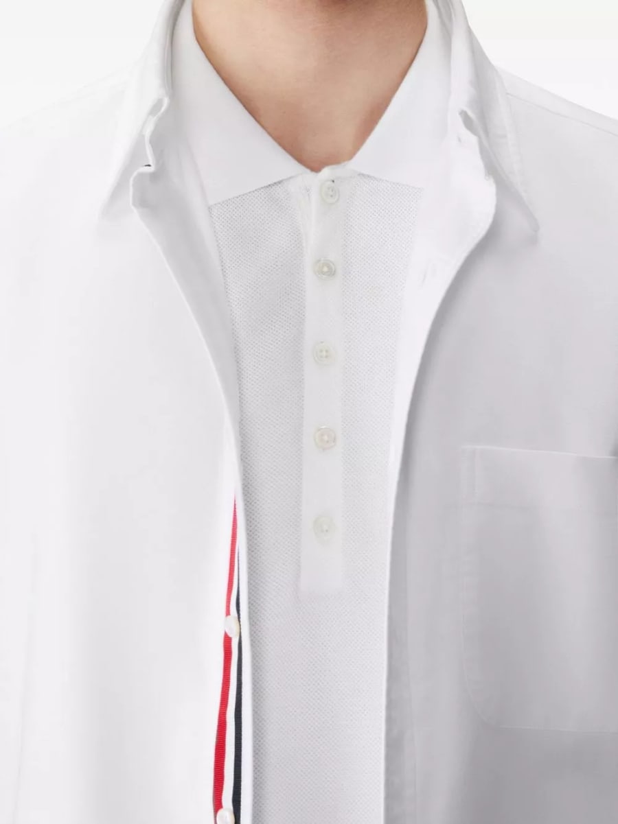 Thom Browne la polo in cotone, view 2
