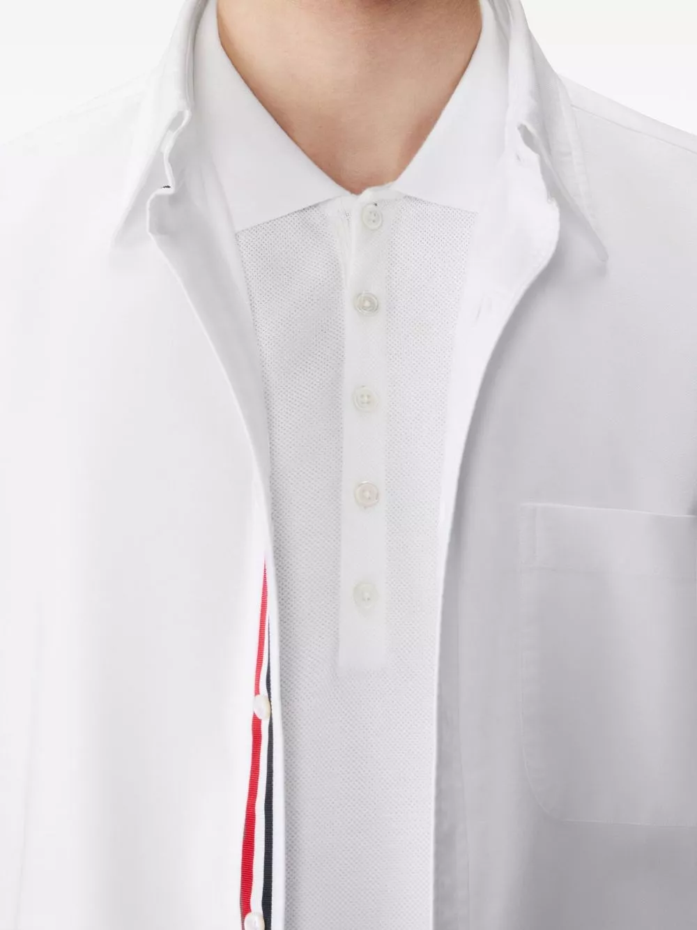 Thom Browne la polo in cotone, view 2