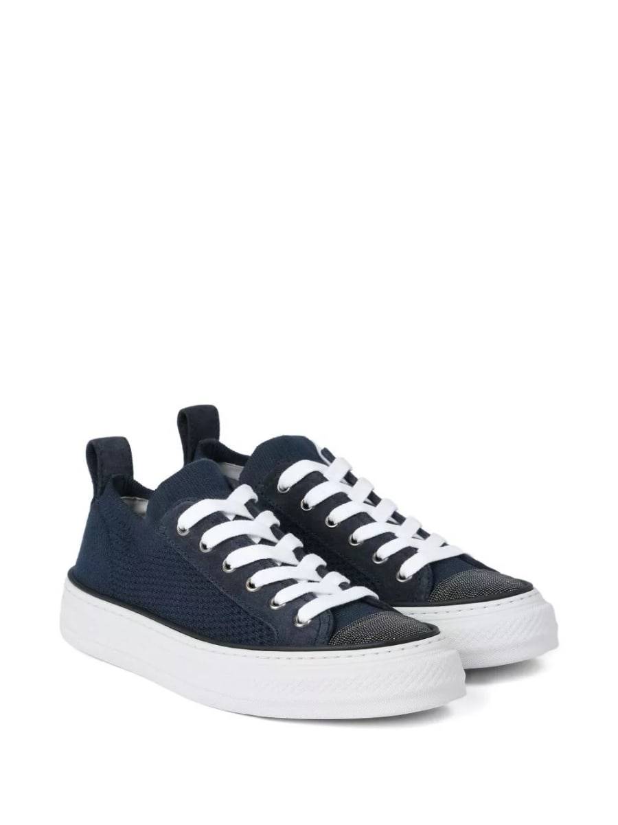 Brunello Cucinelli Sneakers in pelle, view 2