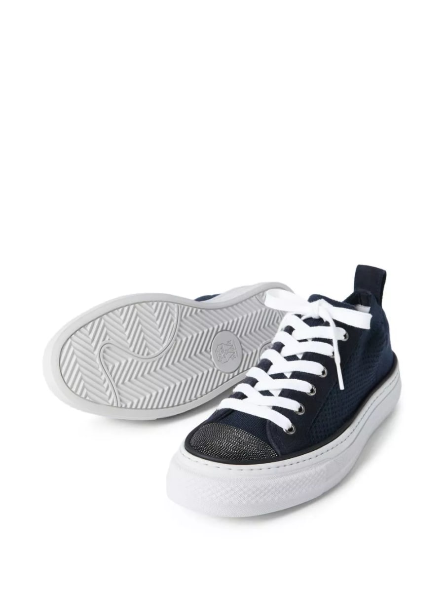 Brunello Cucinelli Sneakers in pelle, view 3
