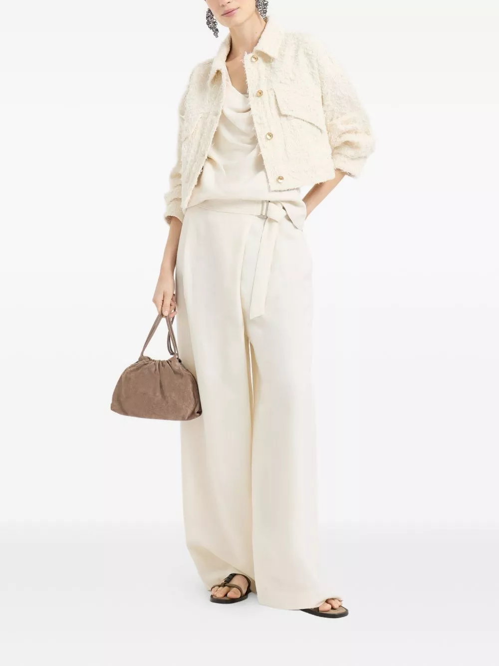 Brunello Cucinelli Pantaloni in misto lino, view 2