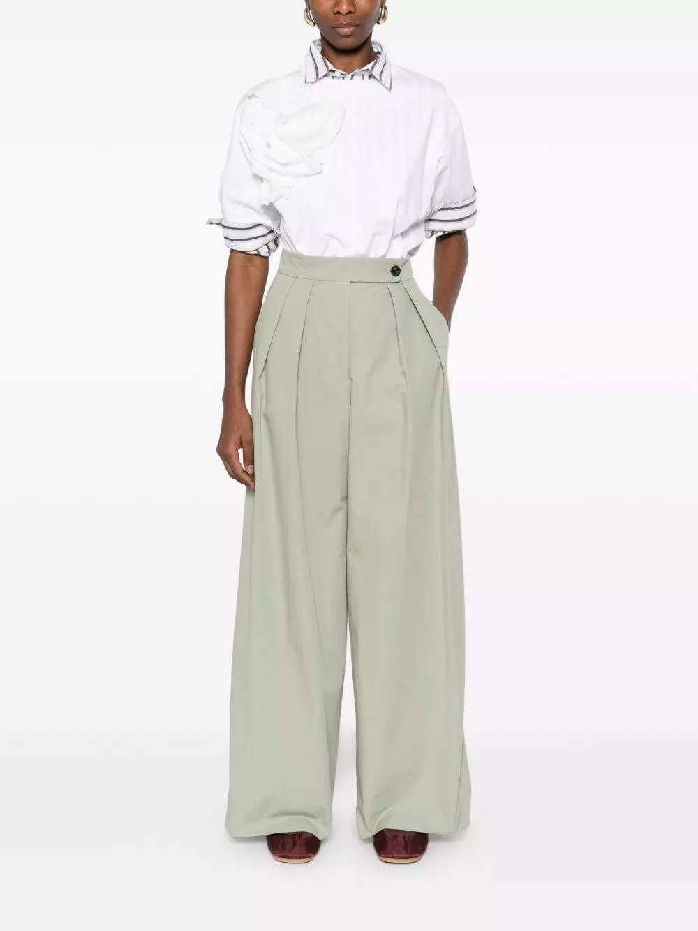 Dries Van Noten Pantaloni in cotone Pamplona, view 2