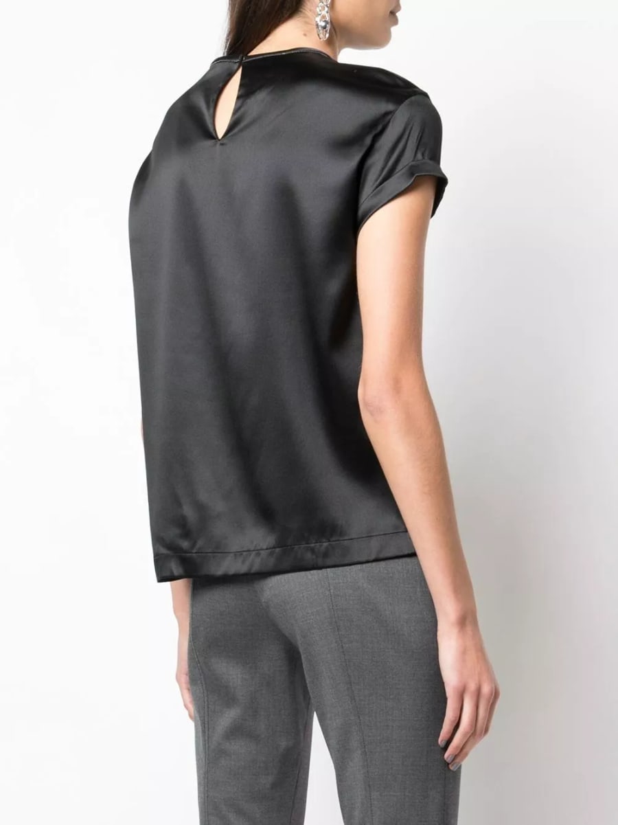Brunello Cucinelli Top in seta, view 4