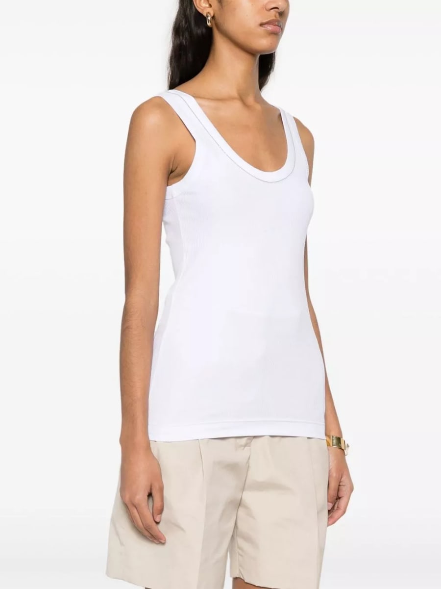 Brunello Cucinelli Top in cotone, view 3