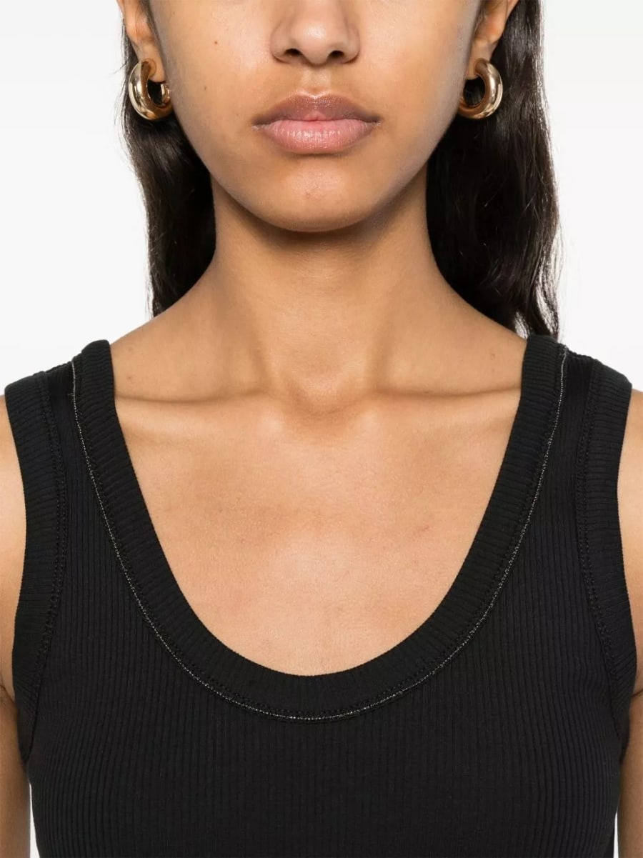 Brunello Cucinelli Top in cotone, view 2