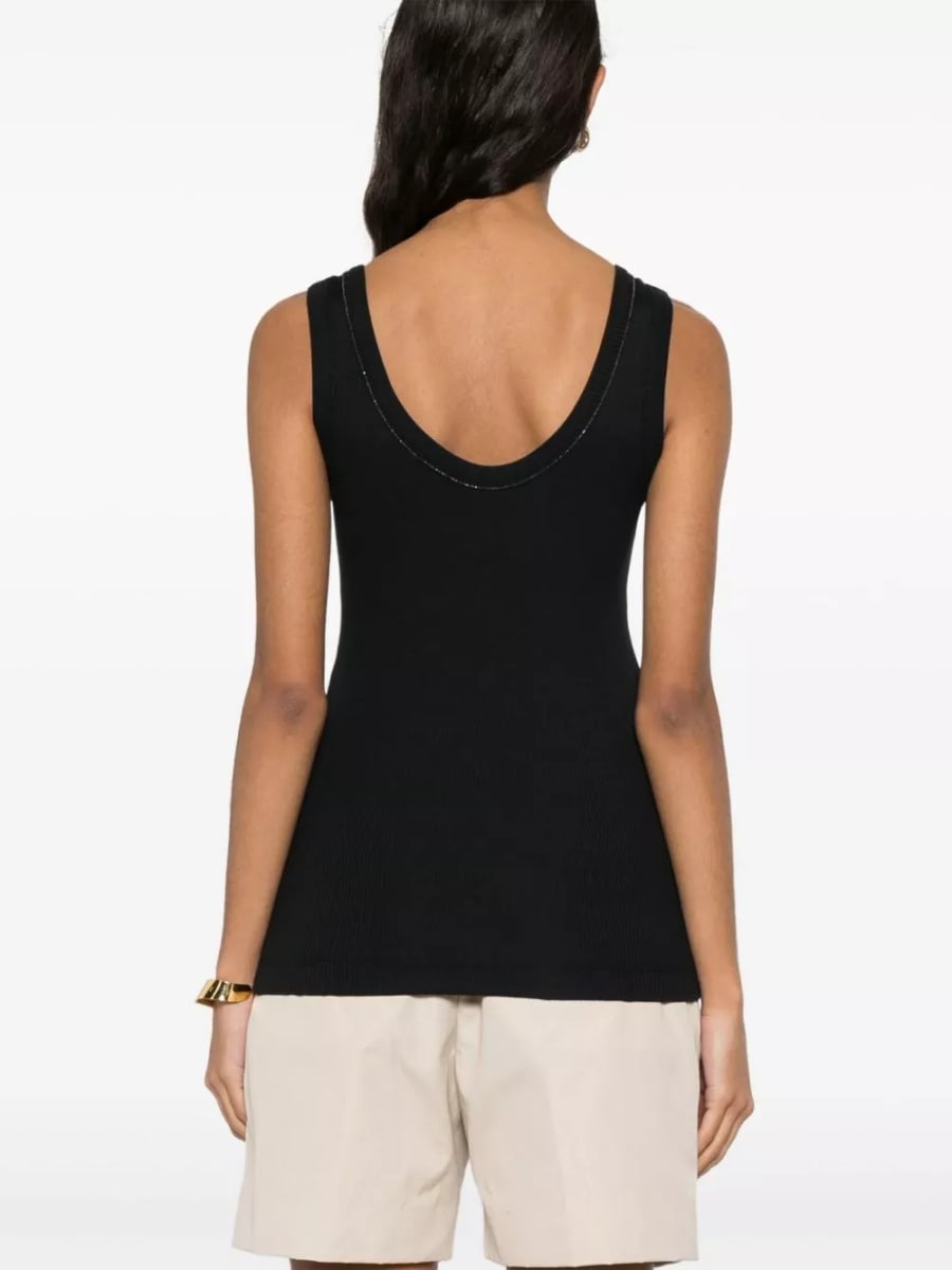 Brunello Cucinelli Top in cotone, view 3