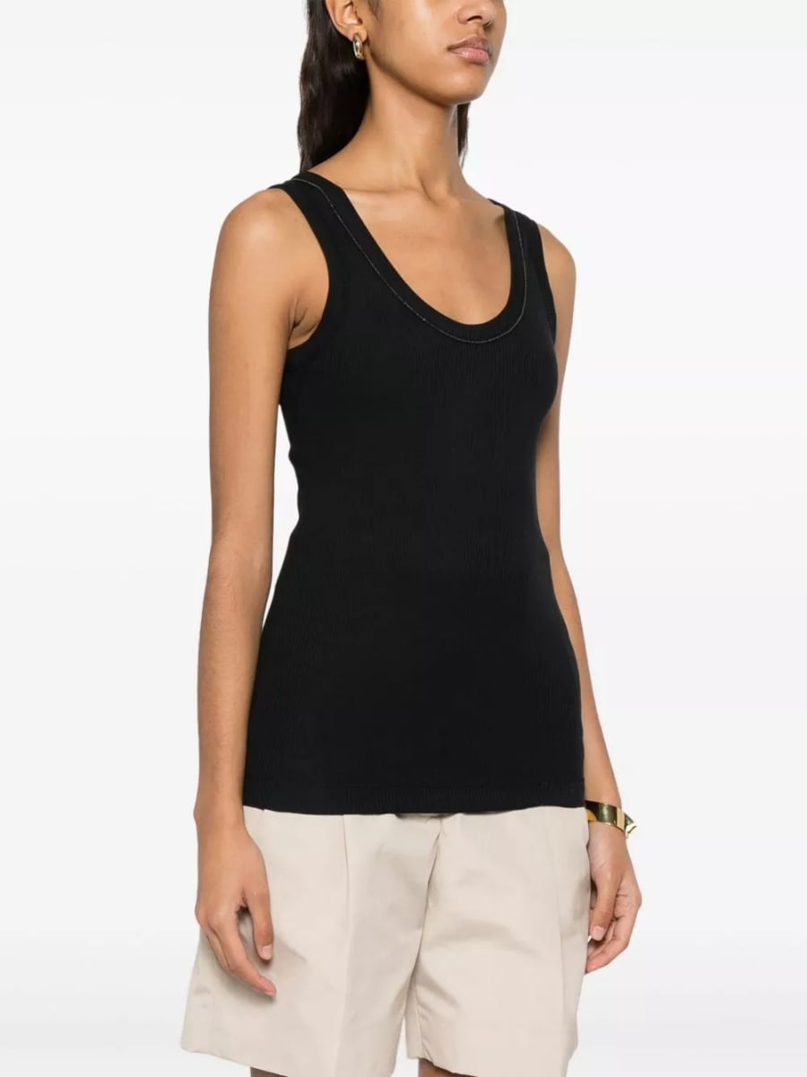 Brunello Cucinelli Top in cotone, view 5