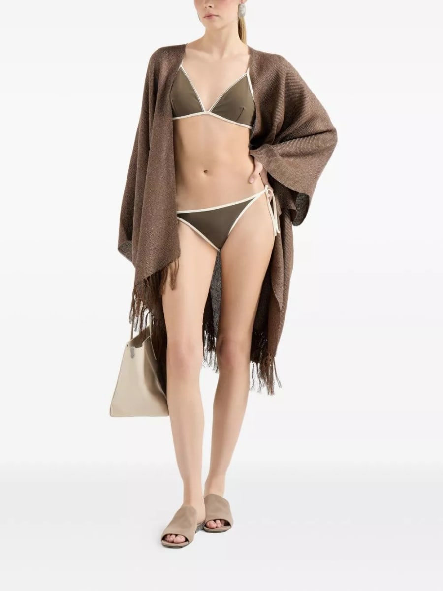 Brunello Cucinelli Top bikini triangolo, view 3