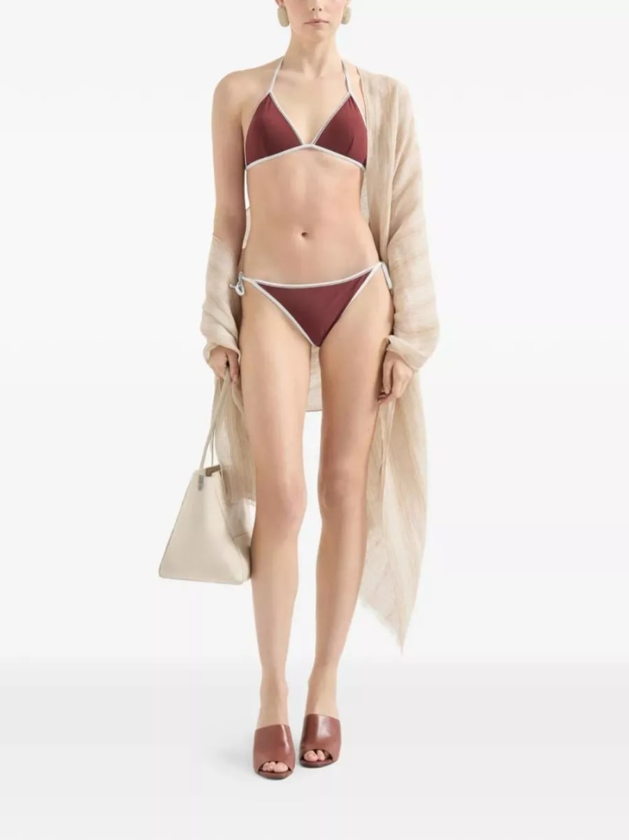 Brunello Cucinelli Top bikini triangolo, view 3