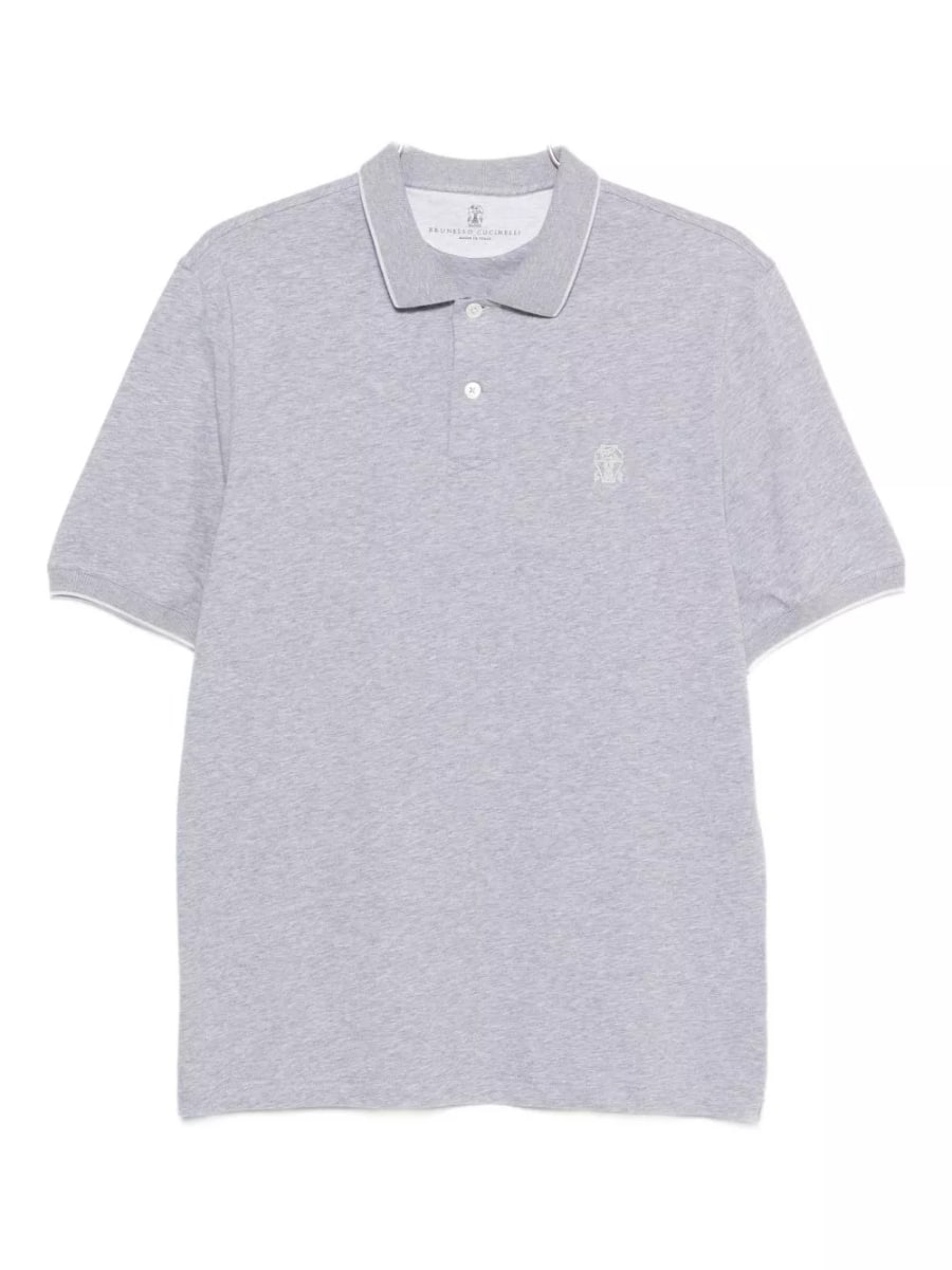 Brunello Cucinelli la polo in cotone con logo
