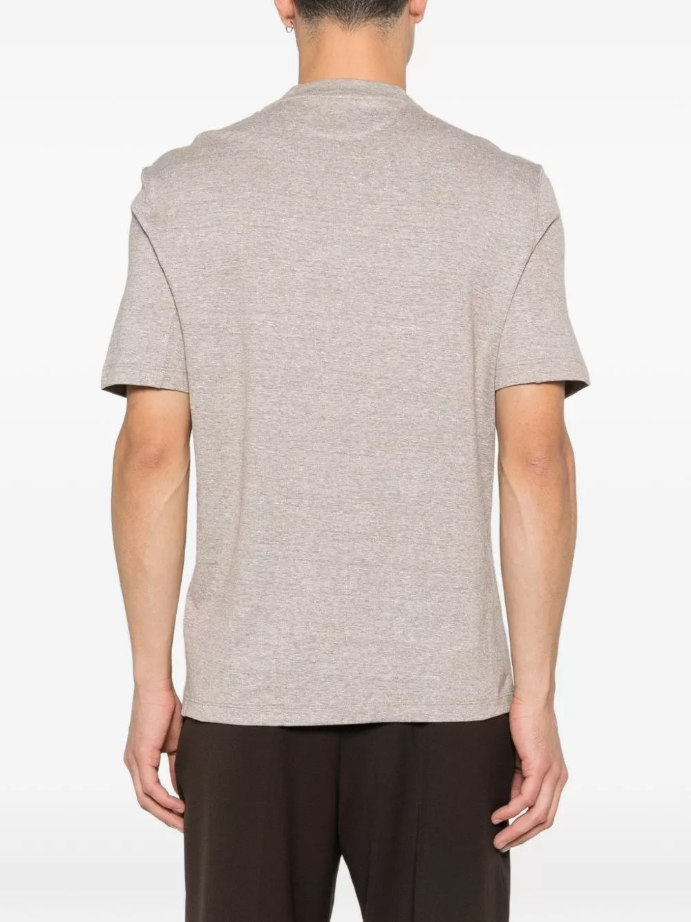 Brunello Cucinelli T-shirt in misto lino, view 2