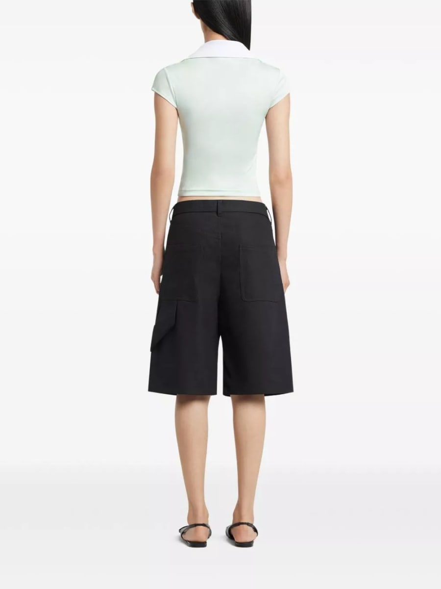 Courrèges la polo cropped con logo, view 4