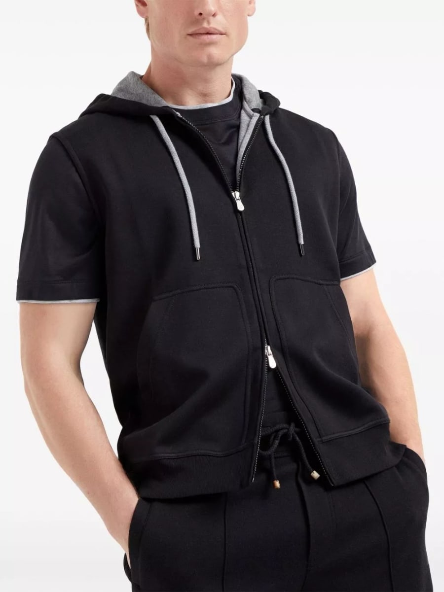 Brunello Cucinelli Hoodie senza maniche, view 3