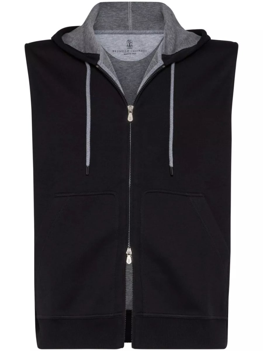Brunello Cucinelli Hoodie senza maniche, view 5