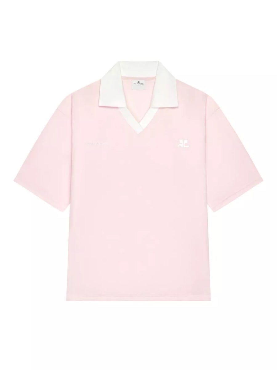 Courrèges la polo oversize con logo