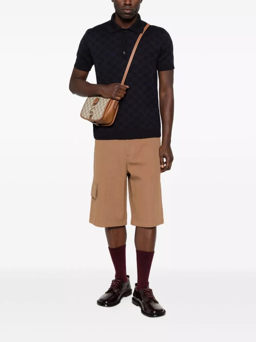 Gucci la polo GG in cotone e seta, view 5