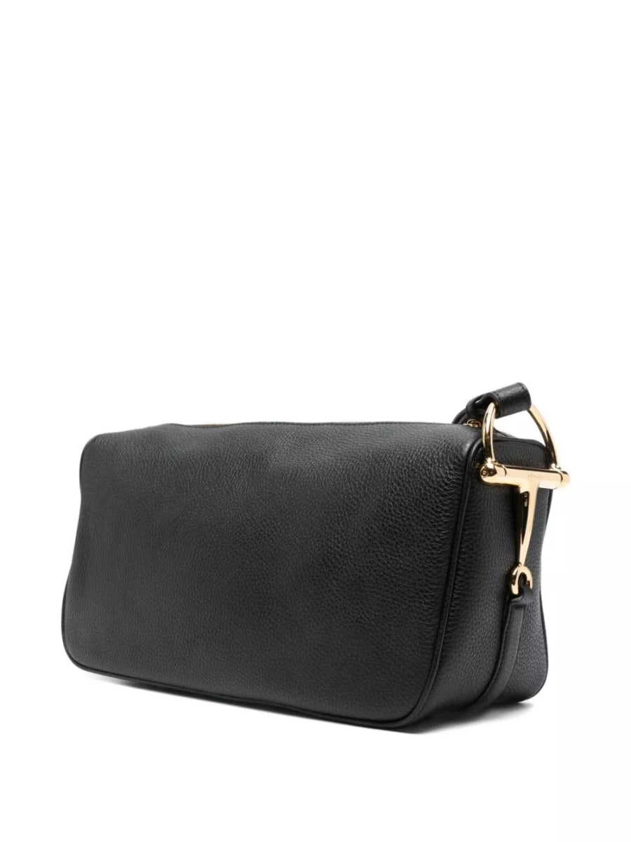Gucci Borsa a spalla in pelle Half Horsebit media, view 4