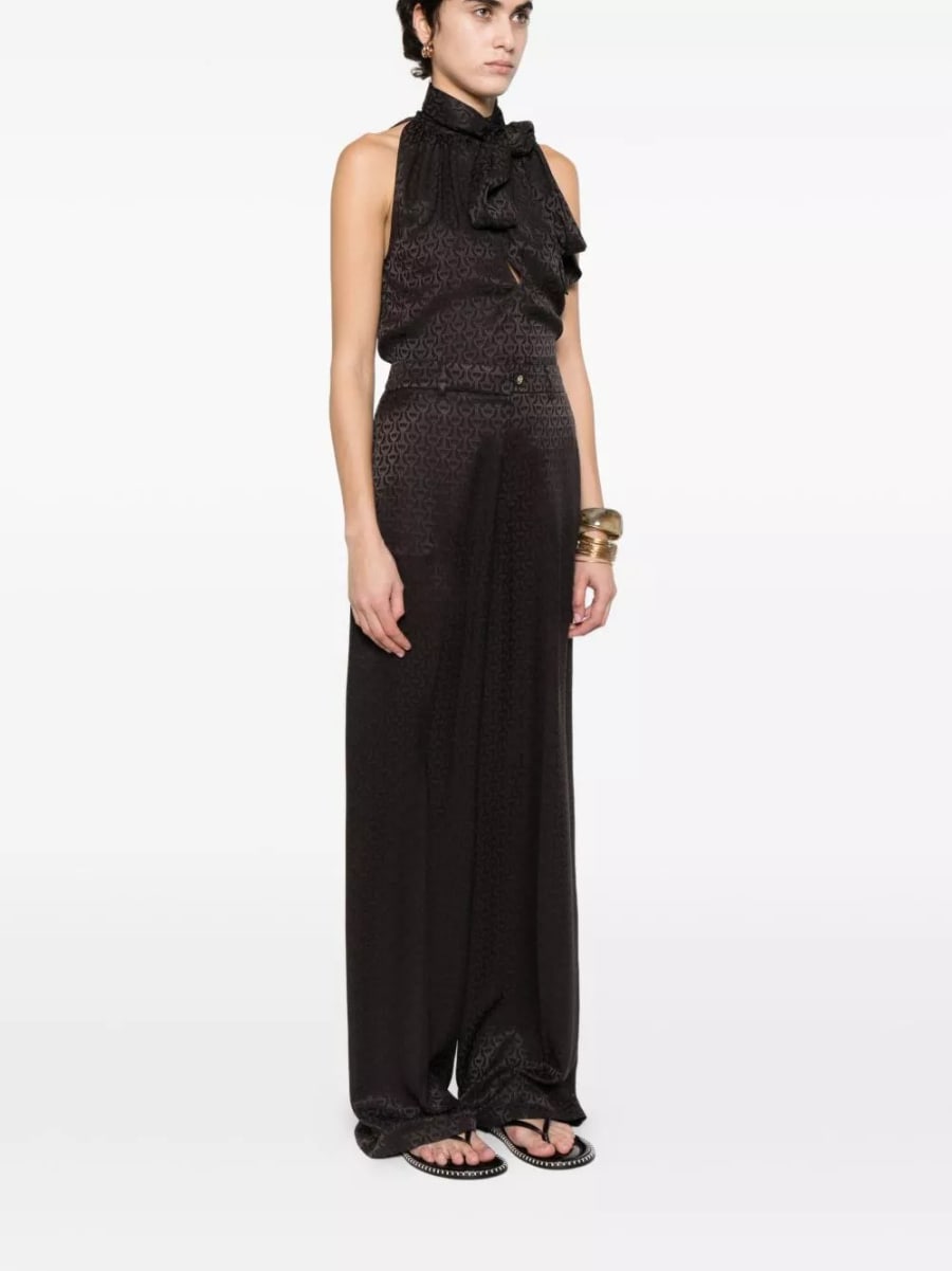 Gucci Pantaloni in seta Horsebit, view 4