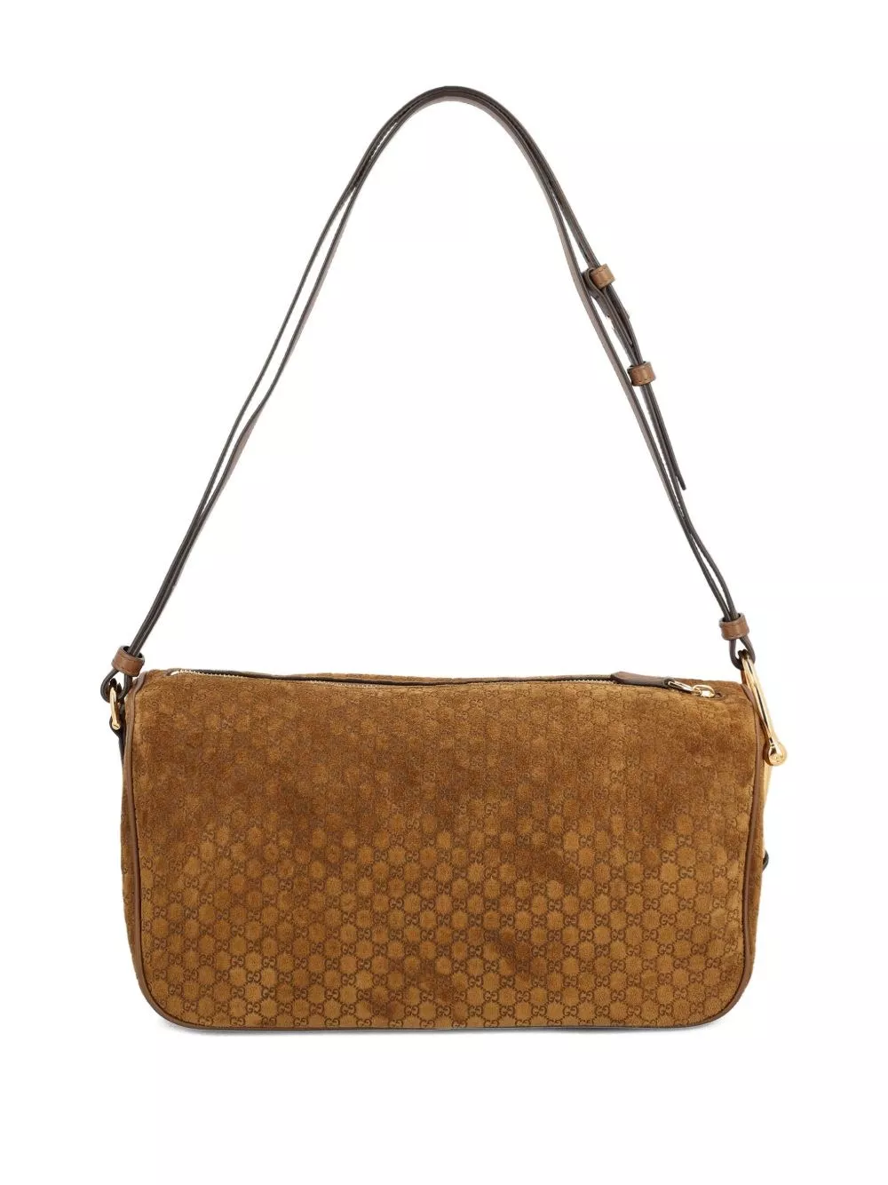 Gucci Borsa a spalla in pelle Half Horsebit media, view 2