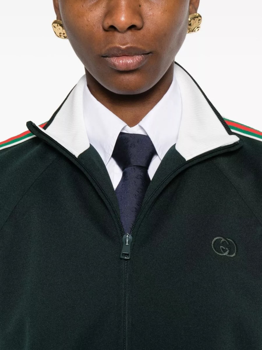 Gucci Giacca da track con dettagli Web, view 2