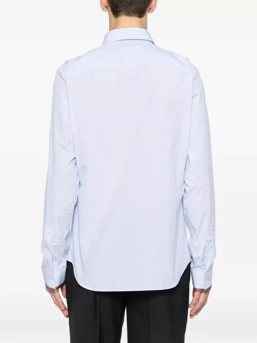 Gucci Camicia in cotone a righe, view 2