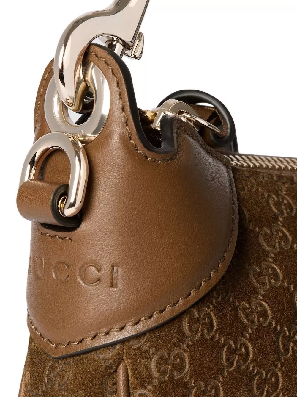 Gucci Borsa a spalla in pelle piccola Gucci B, view 2