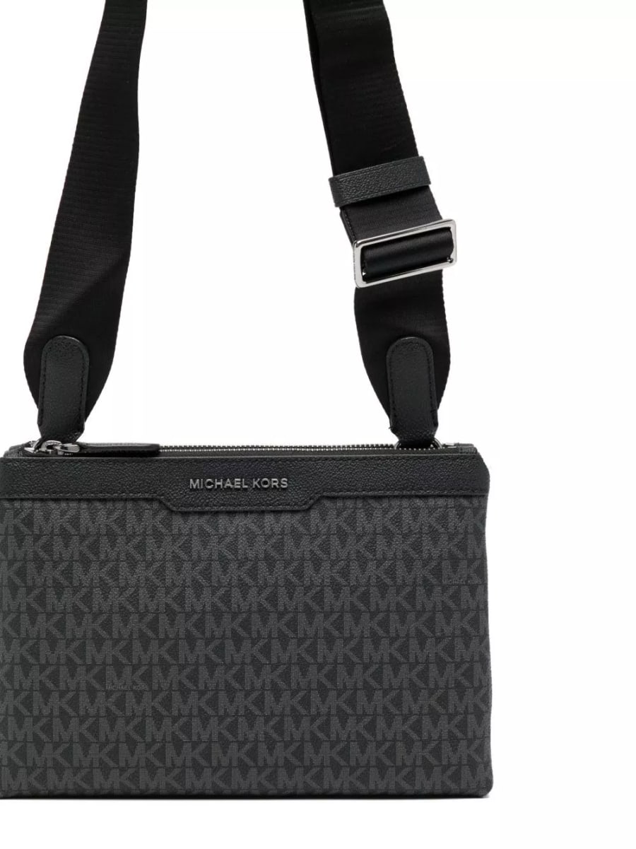 Michael kors Borsa a tracolla con logo Hudson, view 3
