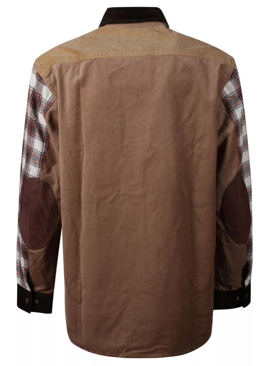 Junya watanabe Camicia in flanella di cotone a quadri, view 2