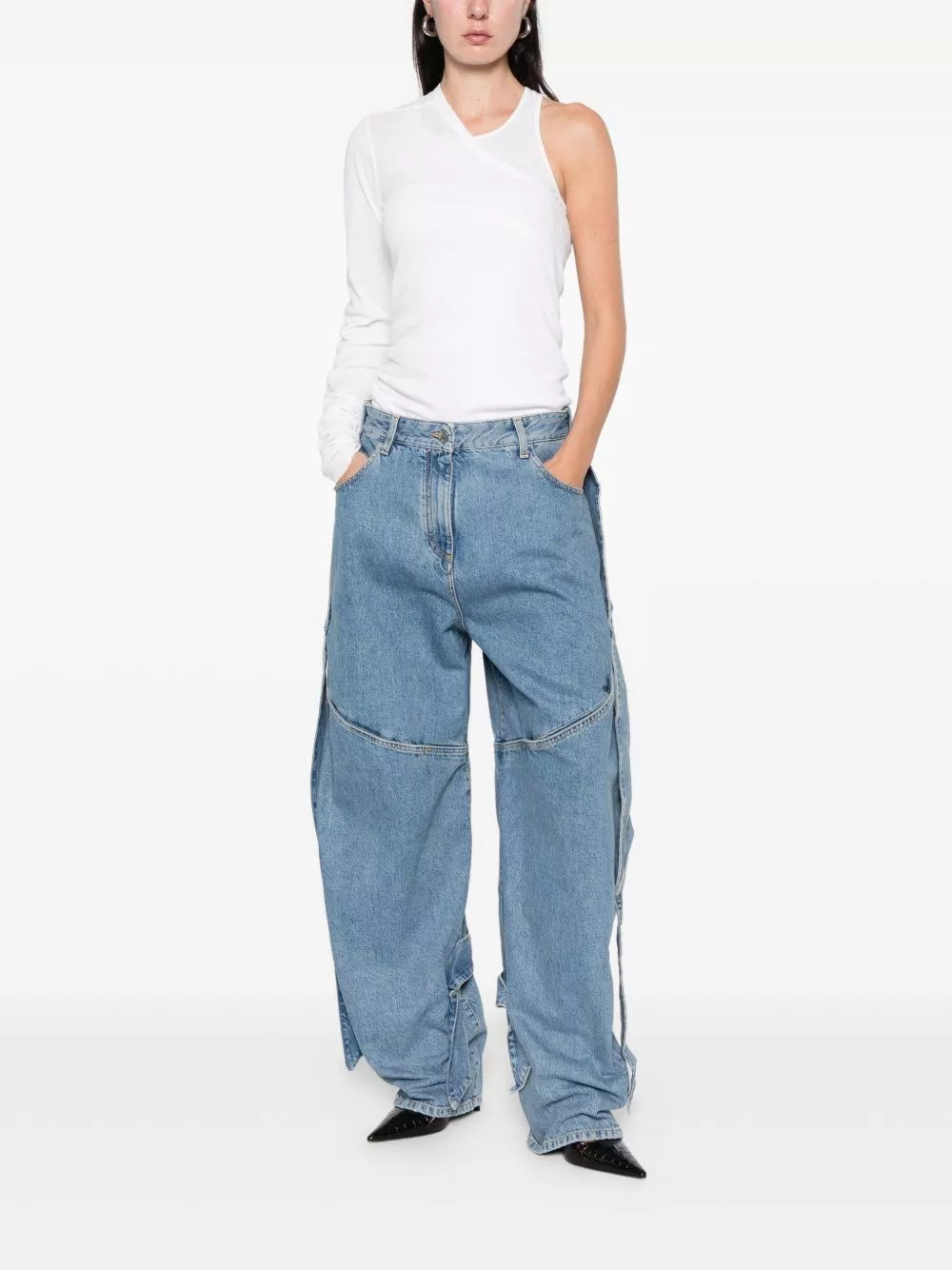 The Attico Jeans in denim di cotone, view 2