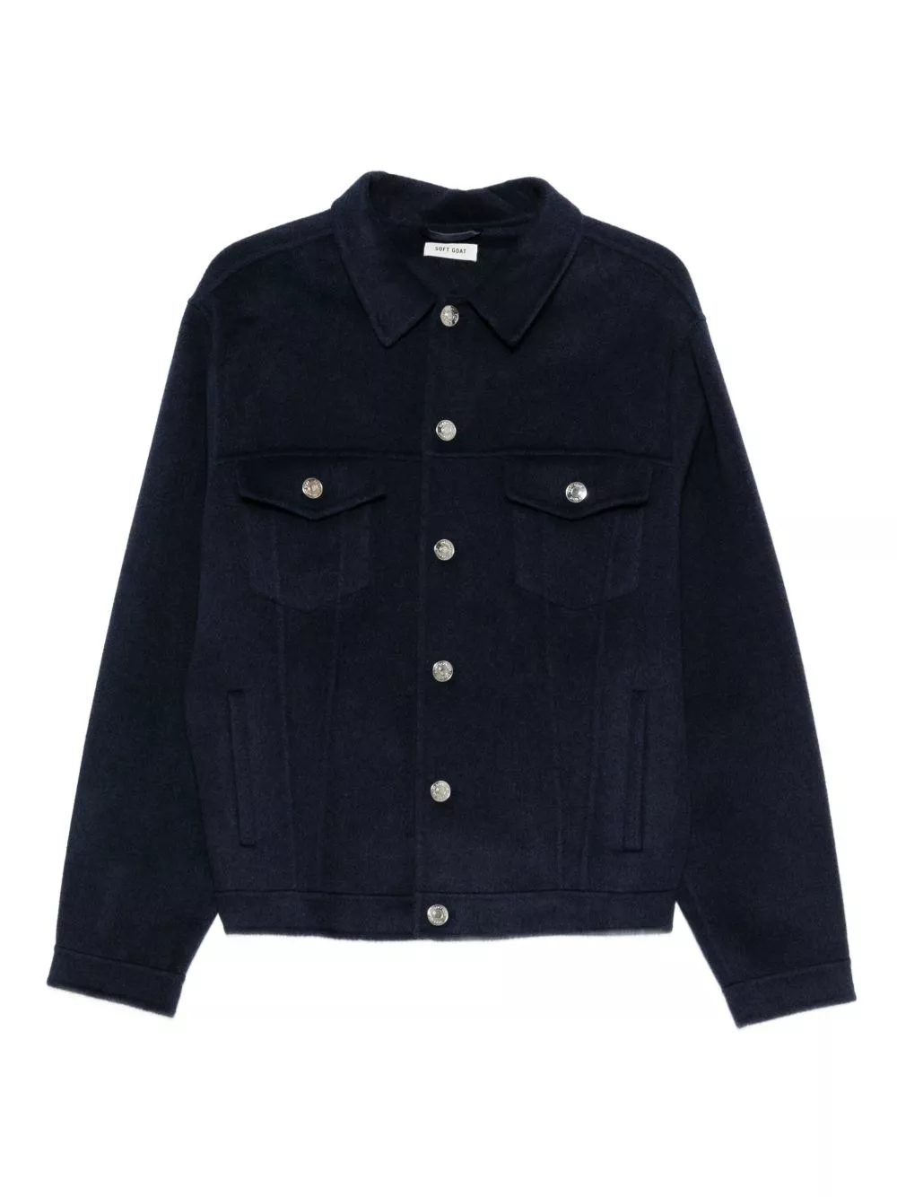 Soft goat Giacca di jeans con bottoni